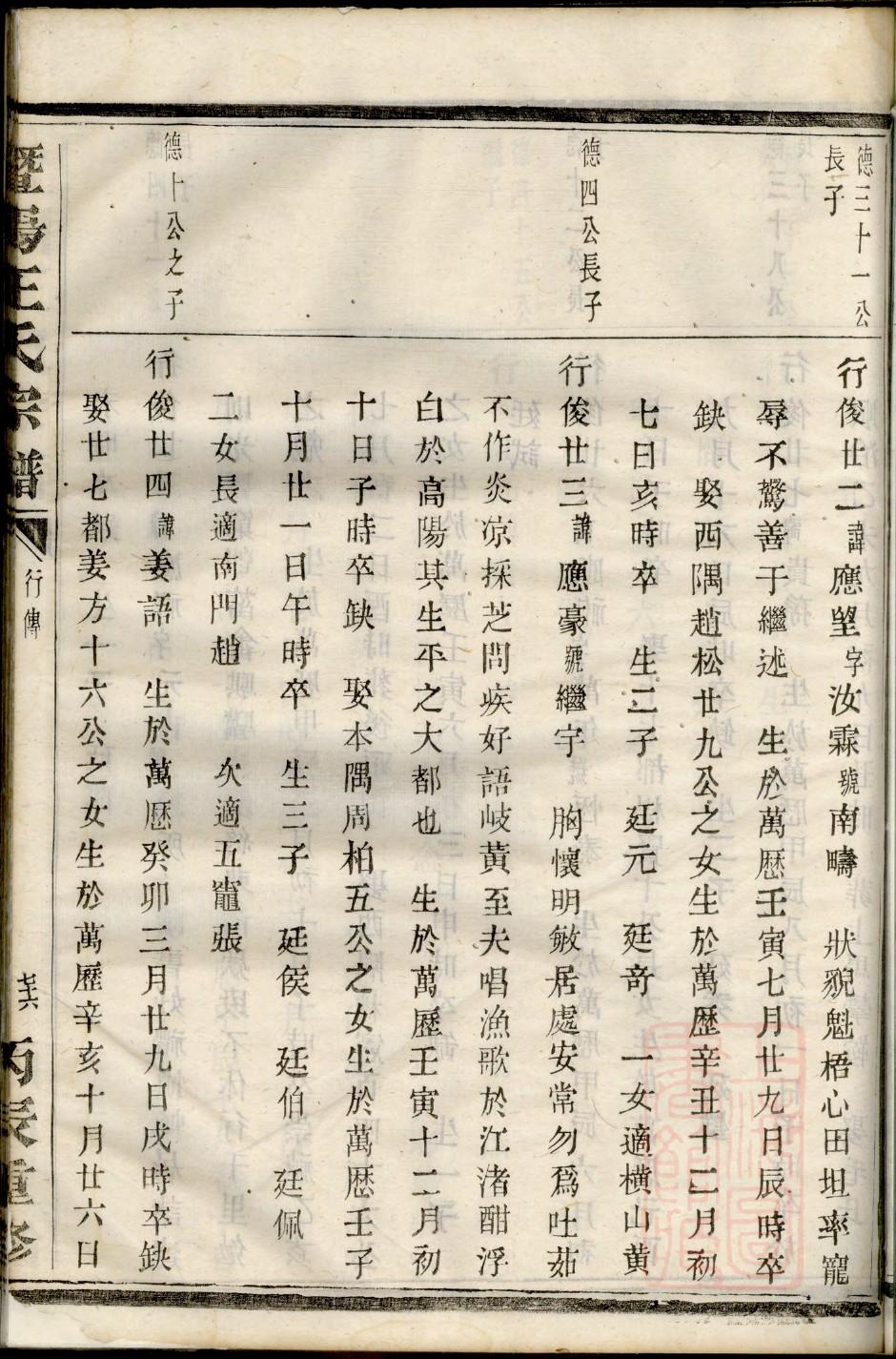 谭氏族谱甘肃分支