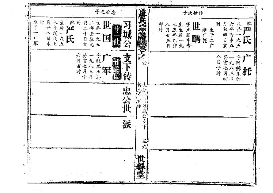 乔氏族谱重庆分支
