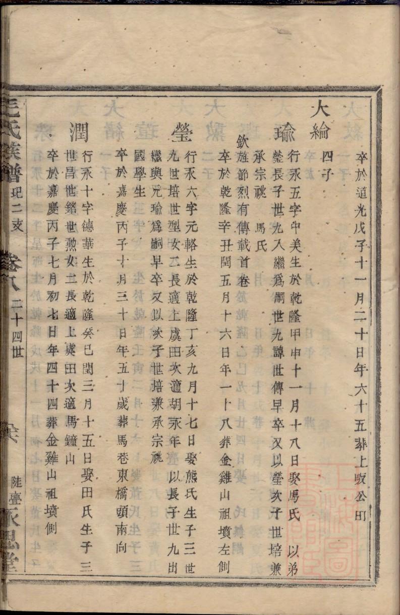 贲家族谱查询