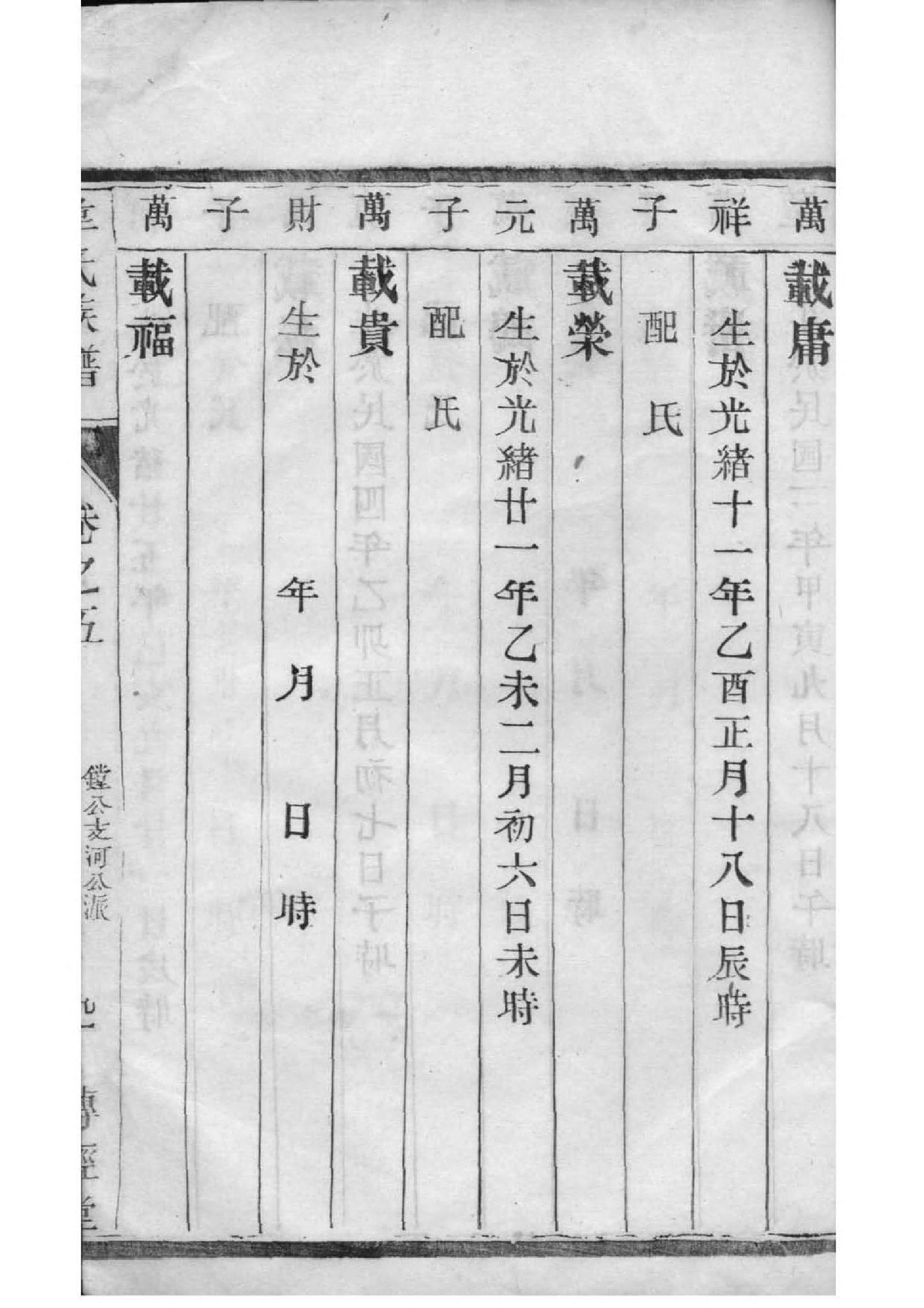 常氏族谱河南分支