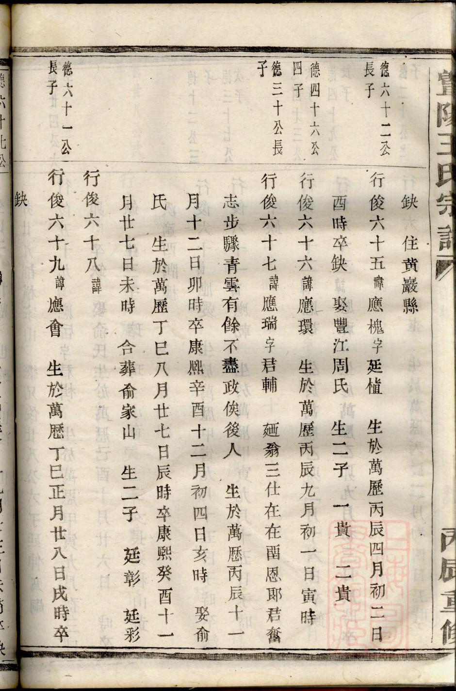 江氏族谱宁夏分支
