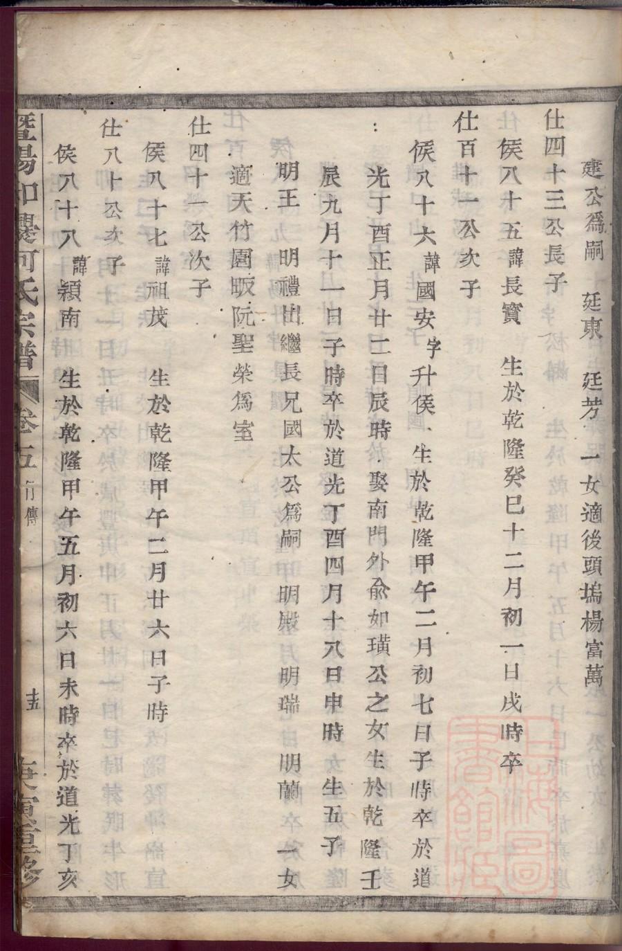 崔氏族谱江西分支