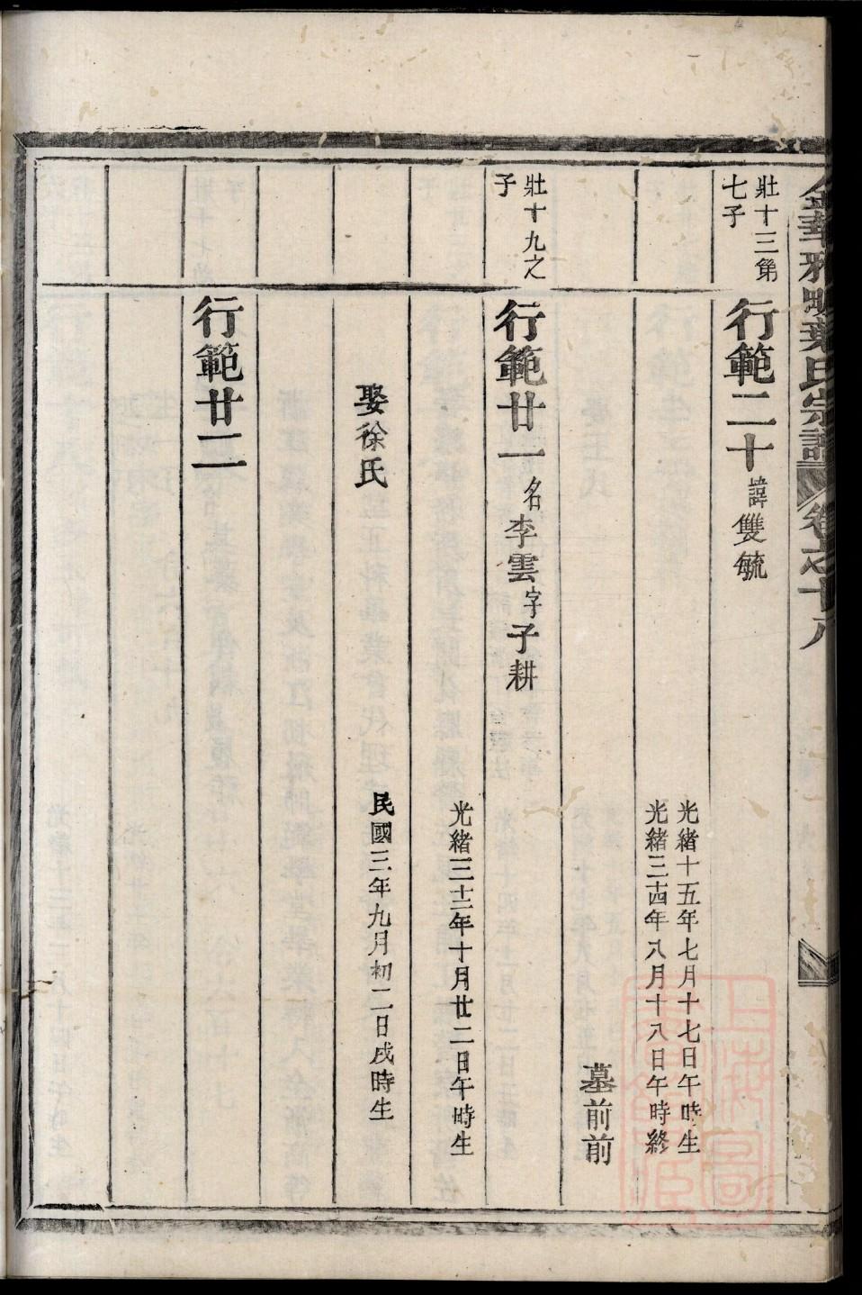 郑氏族谱通德堂