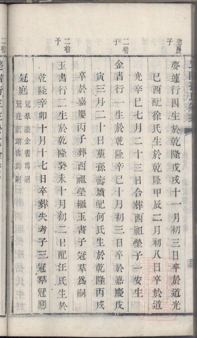 族谱模板表格