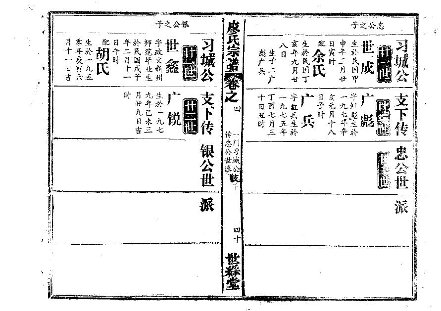 崇氏族谱图片