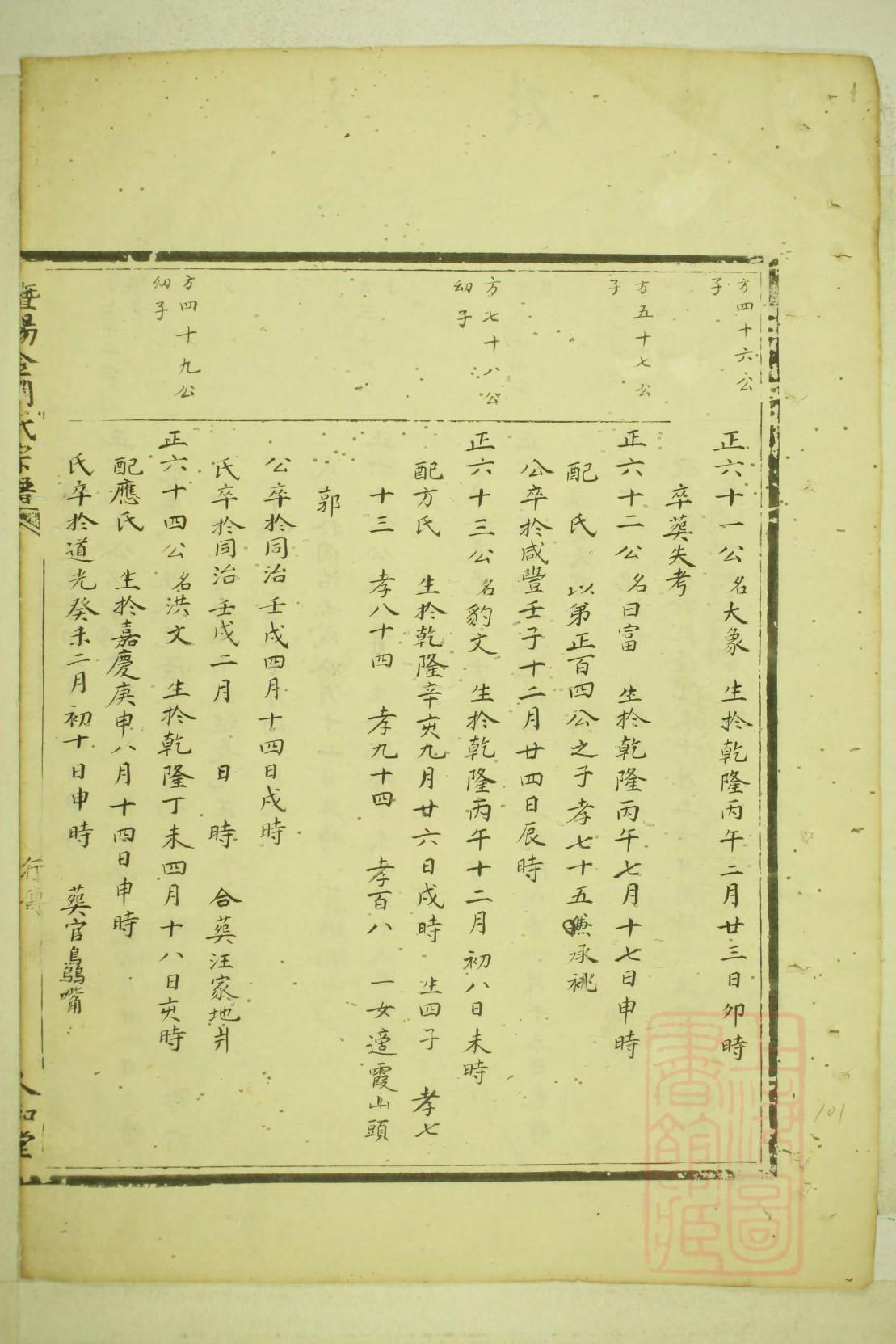 贺氏族谱内蒙古分支