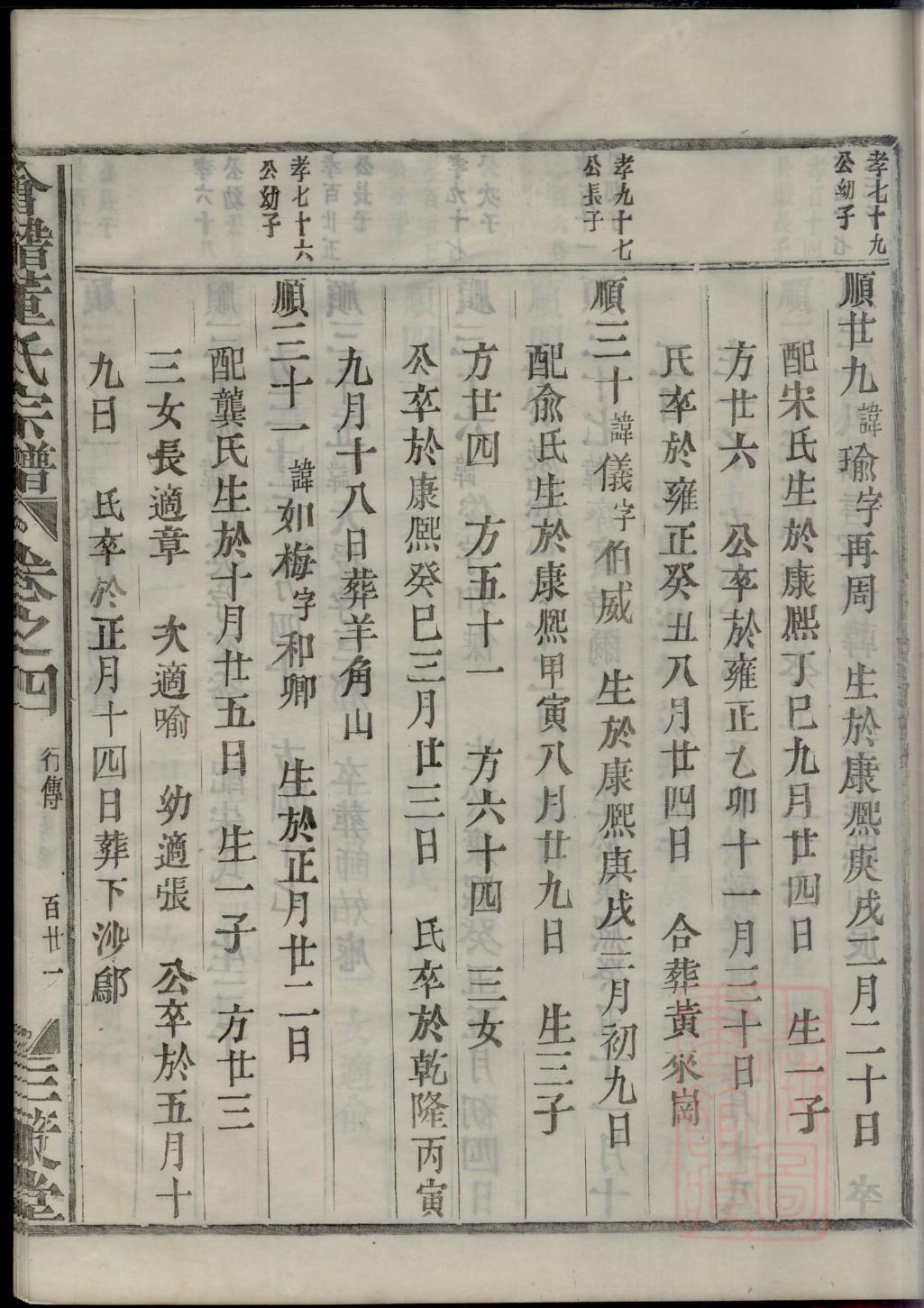 陈氏家族族谱字辈