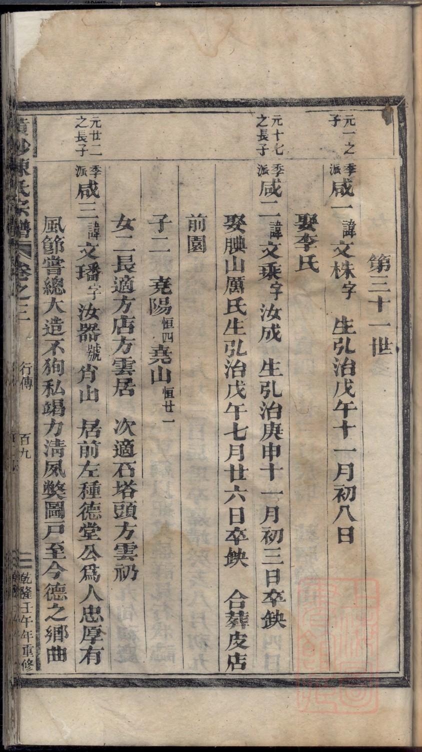 万氏家谱槐里堂