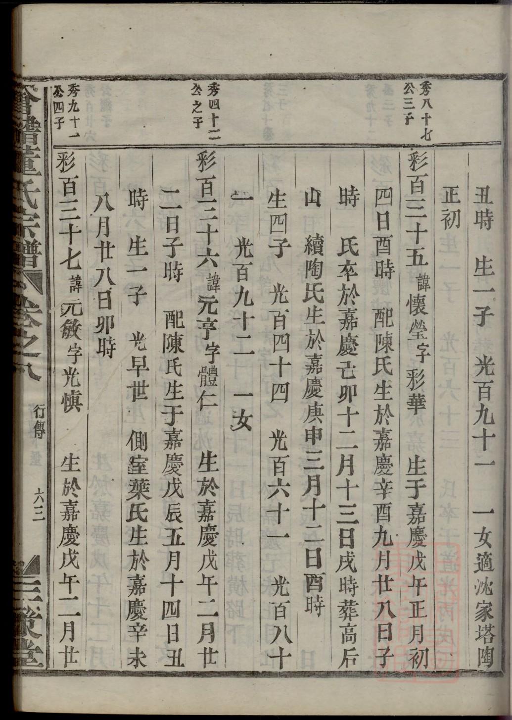 终氏族谱字辈书
