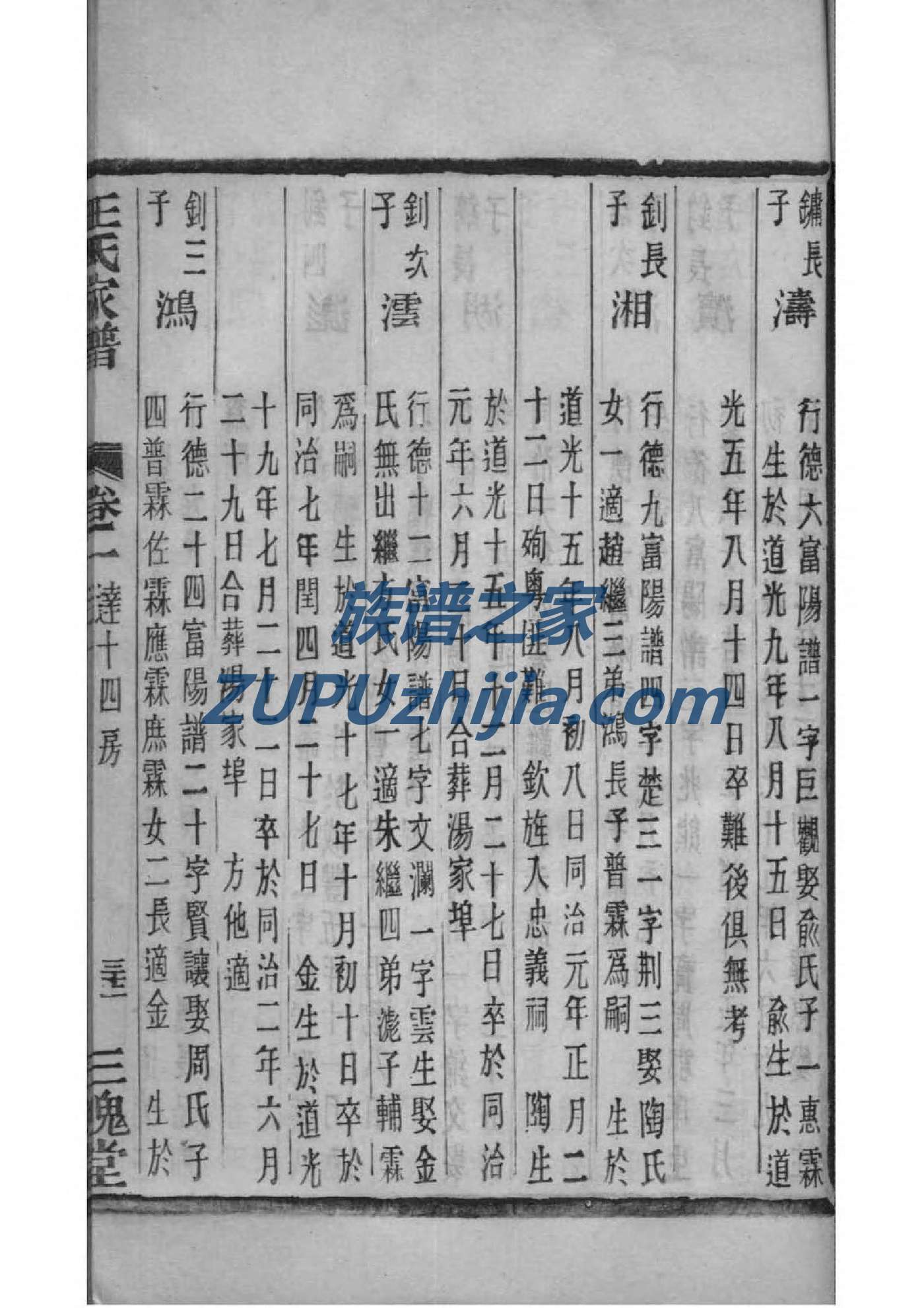 芮氏族谱图片