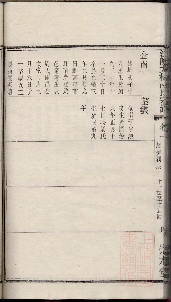 古氏族谱十六字家训