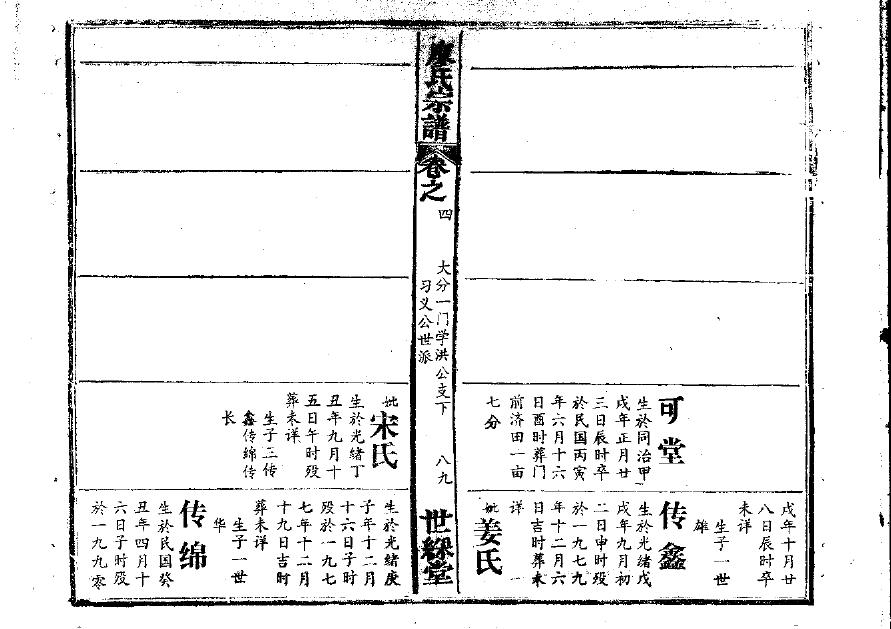 祢氏族谱字辈书