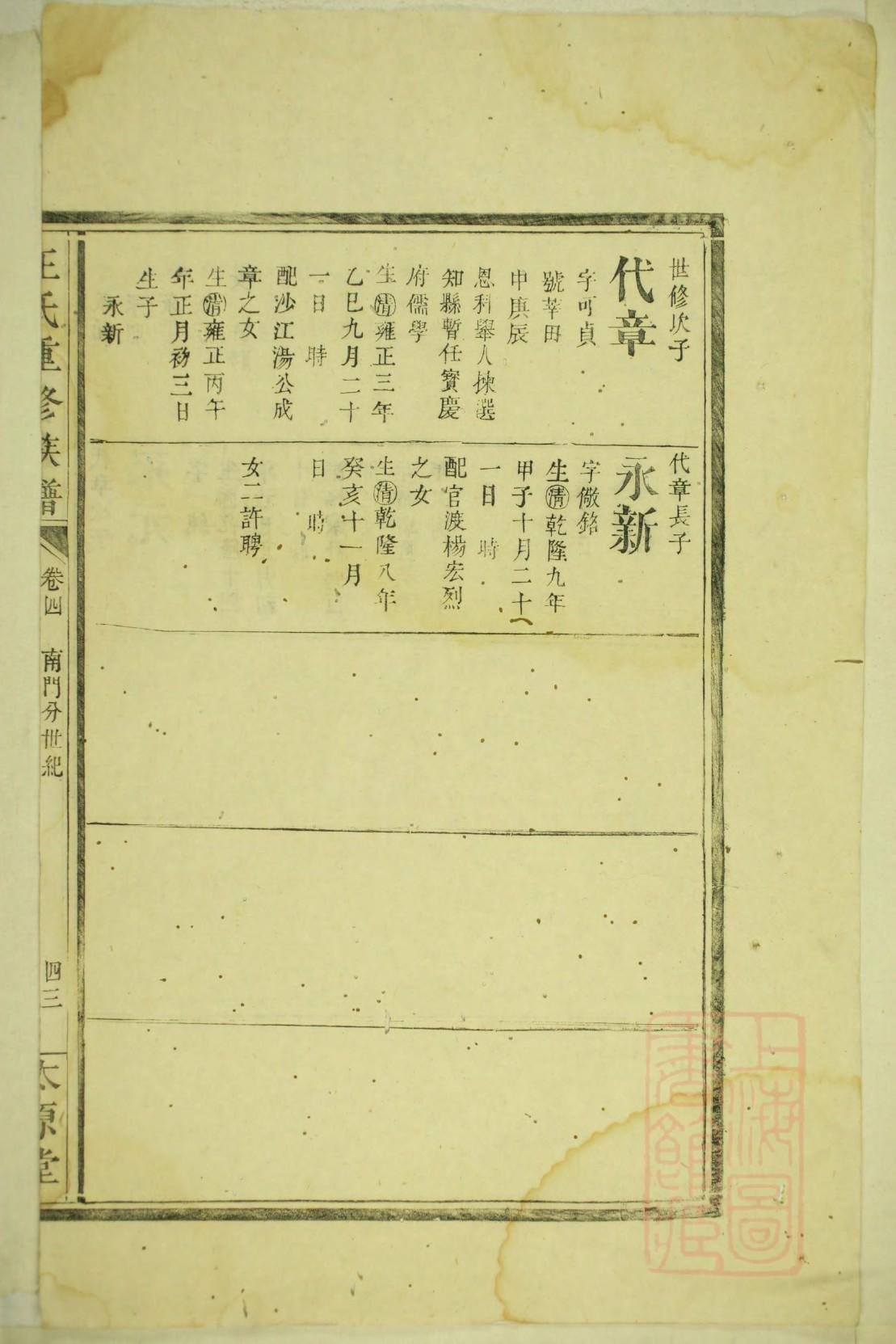 占氏怎么查自己的字辈