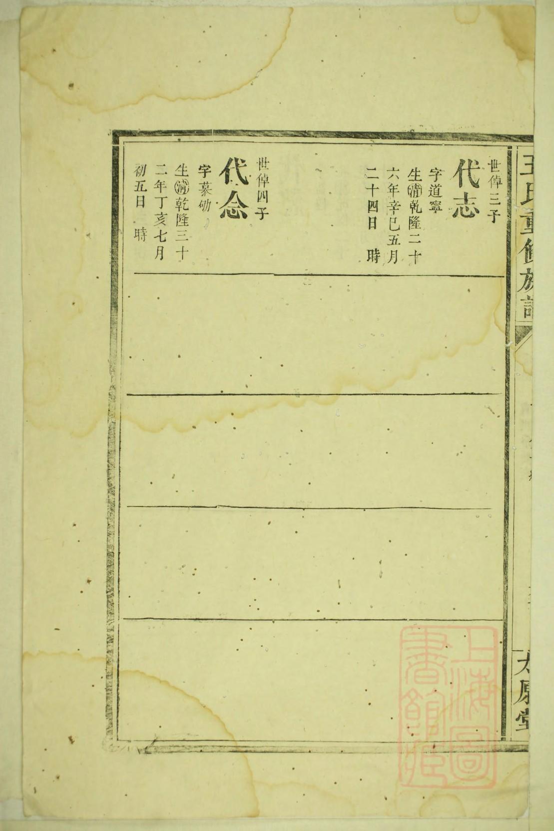重庆大足龙氏族谱