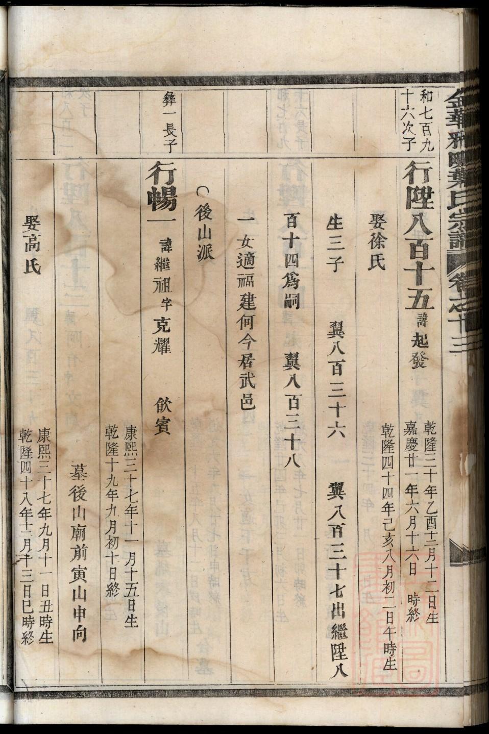校姓排辈顺序