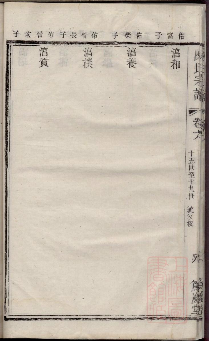 家谱范文