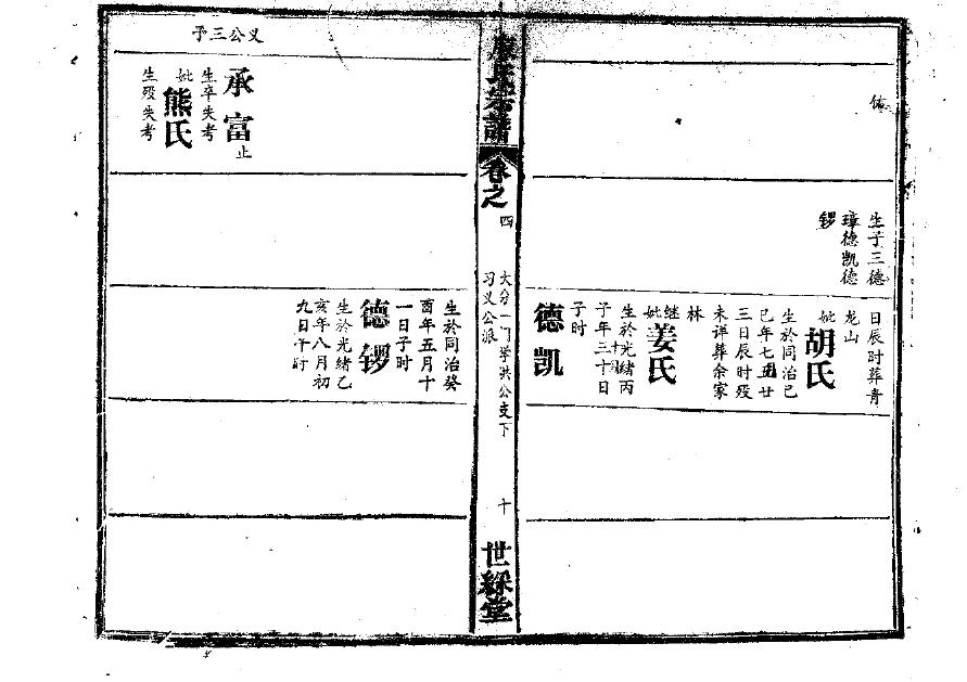谢姓族谱