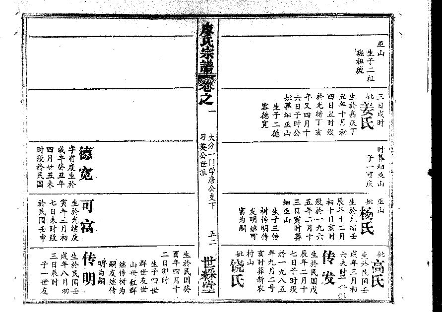 林氏族谱吉林分支