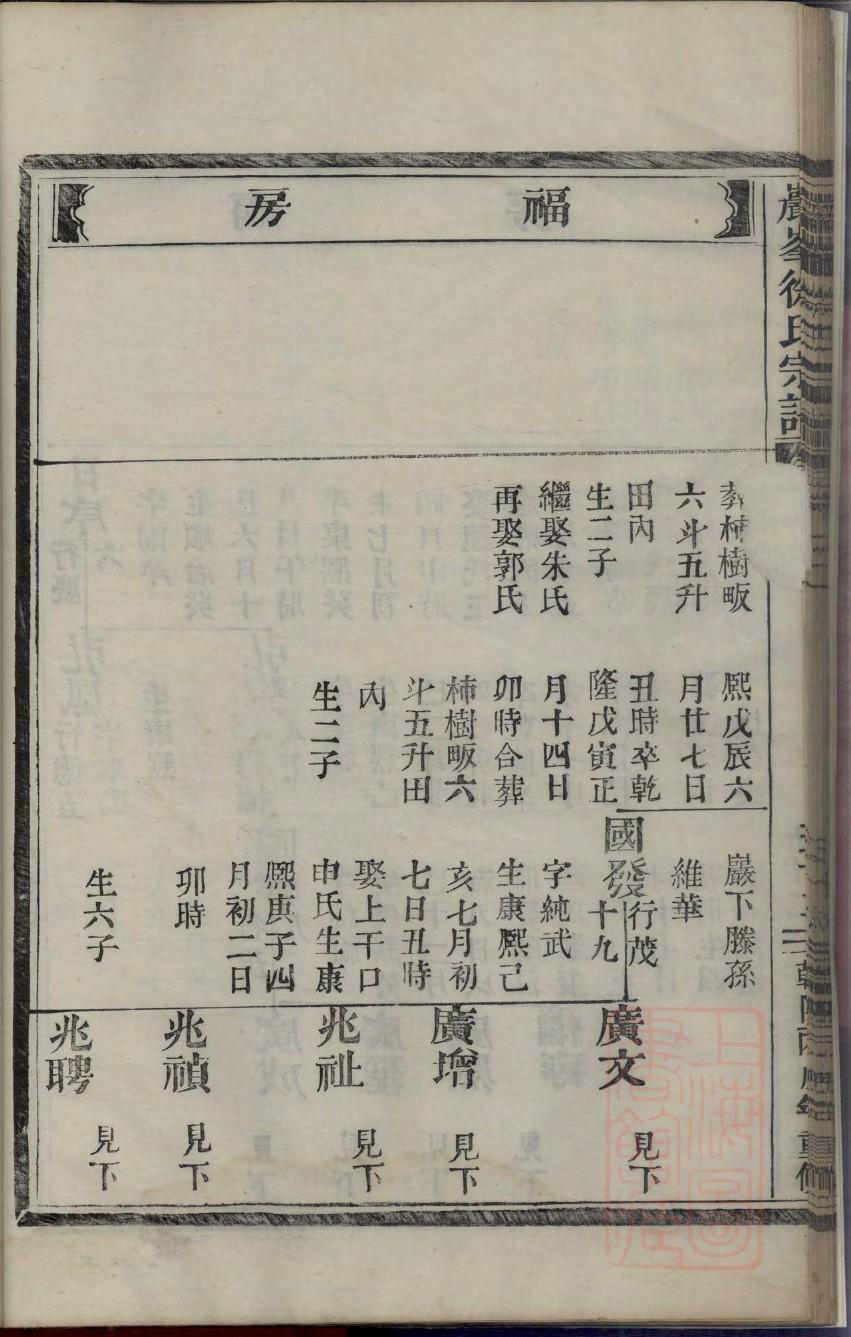 史氏族谱字辈书