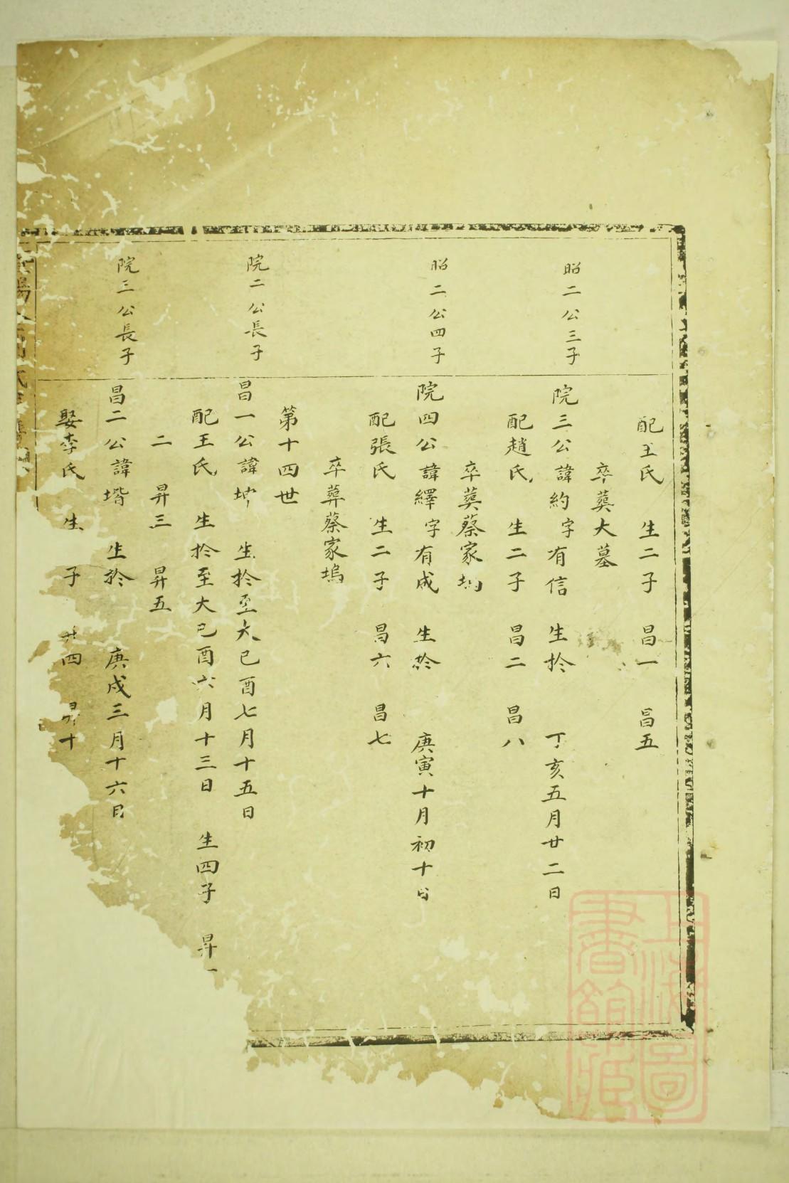 史氏家谱辈分查询表