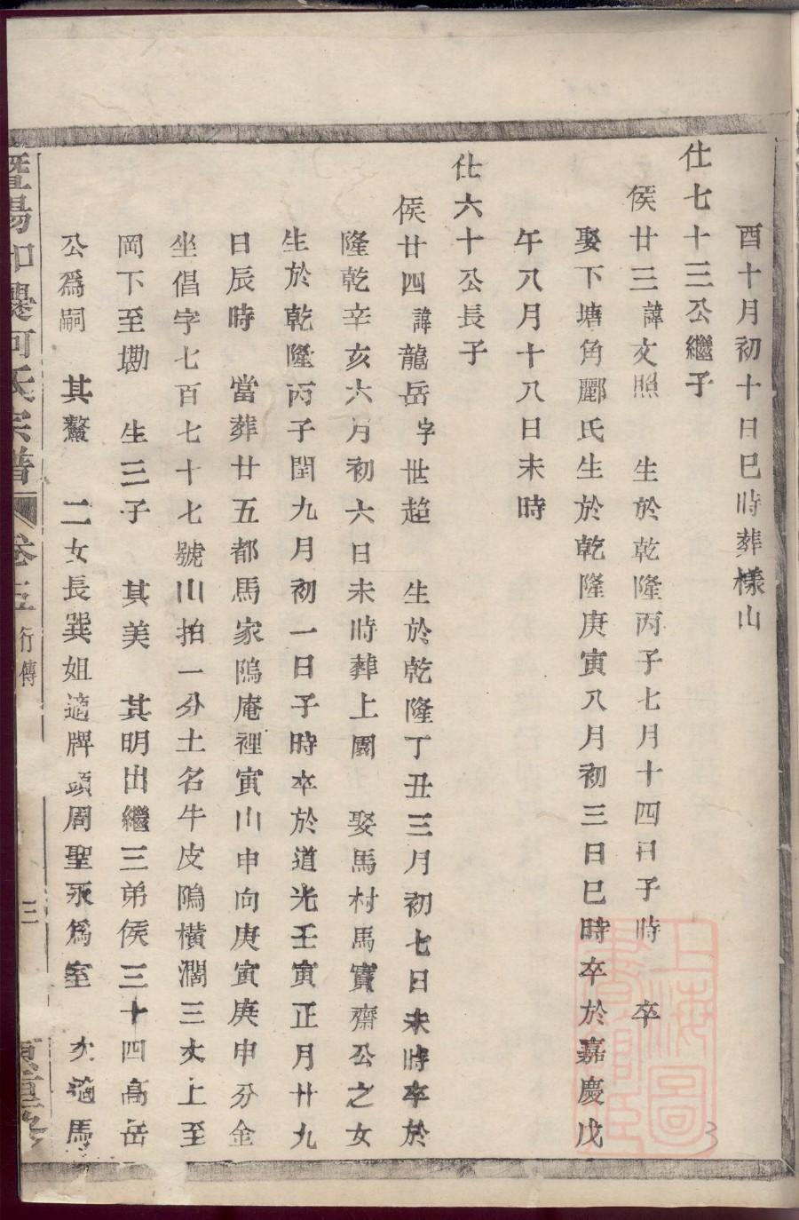 现代家谱制作范例