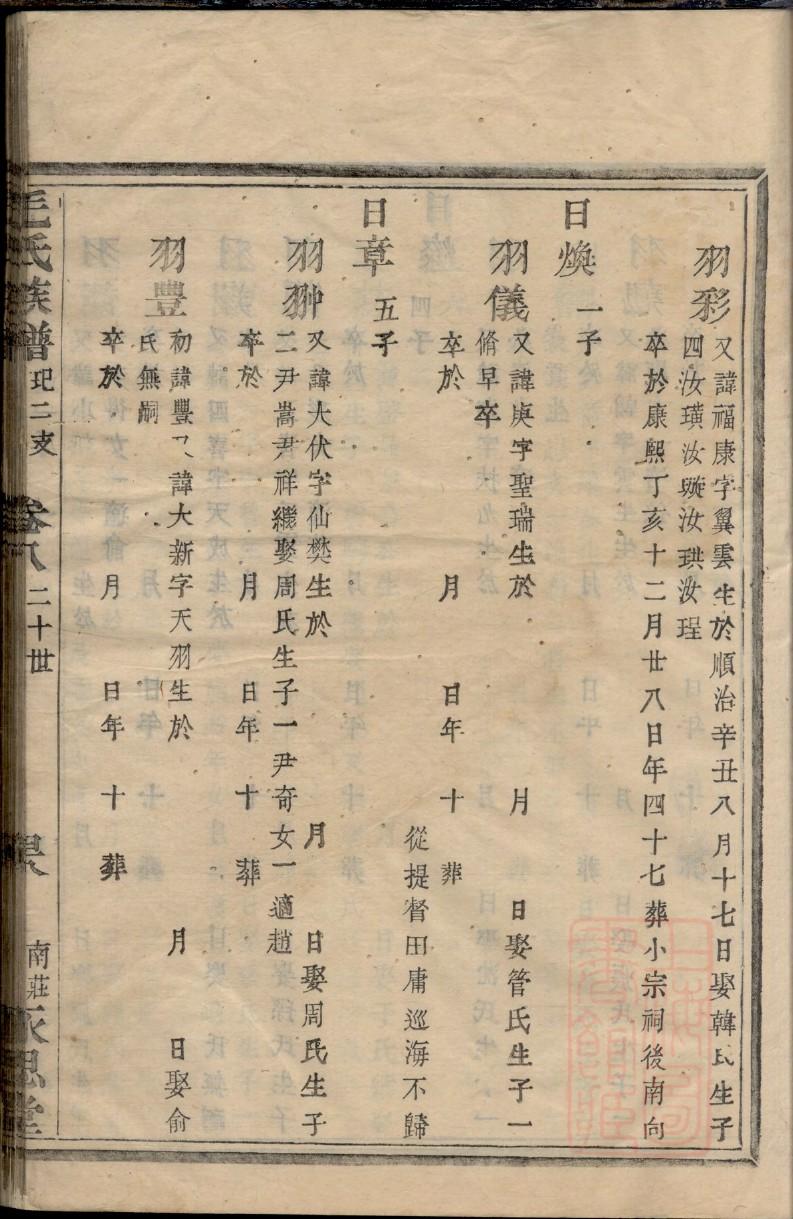 茆氏族谱