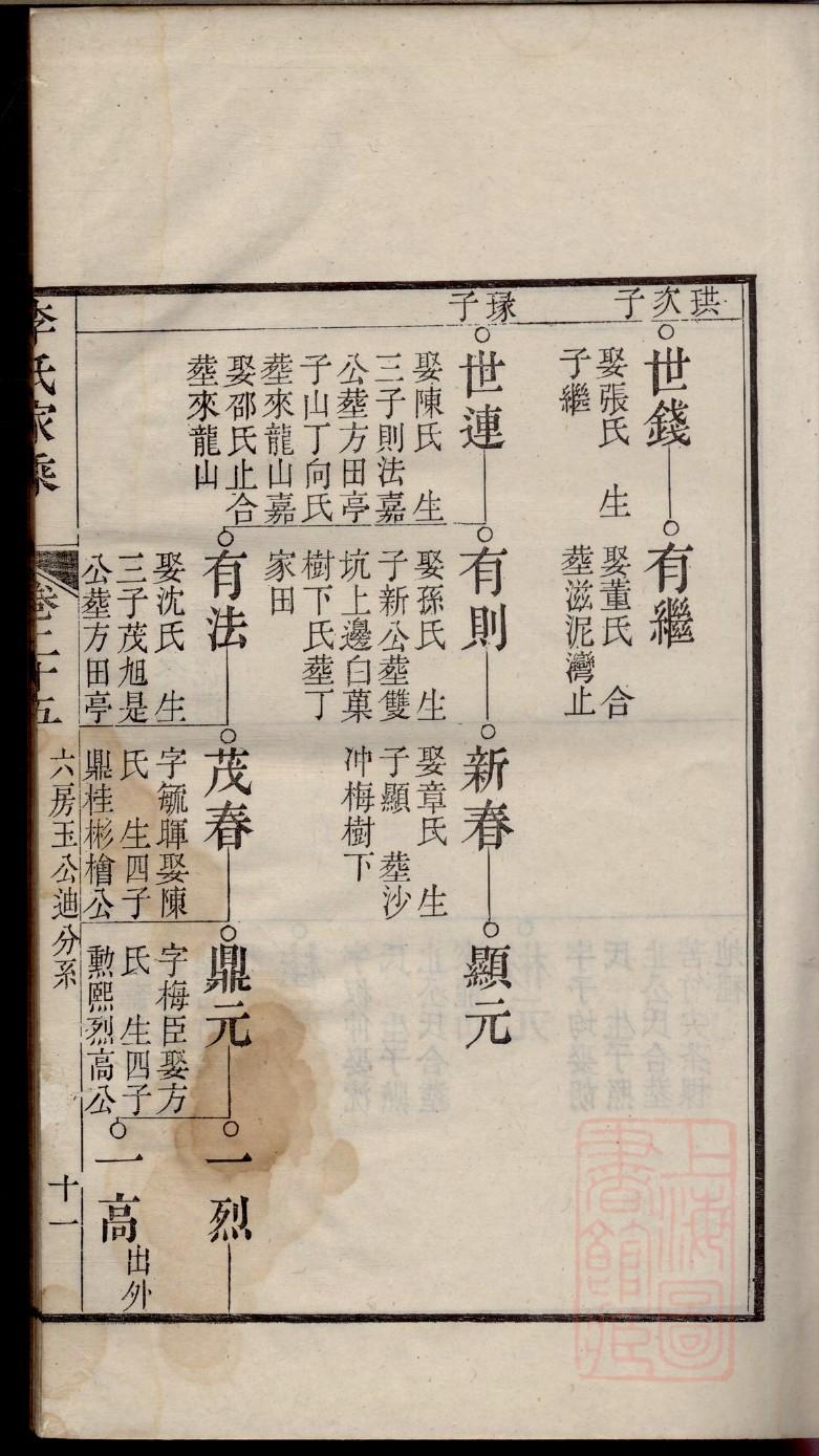 谢氏家族族谱