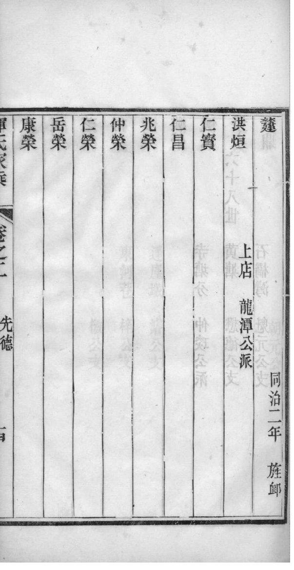 良姓家谱辈分表