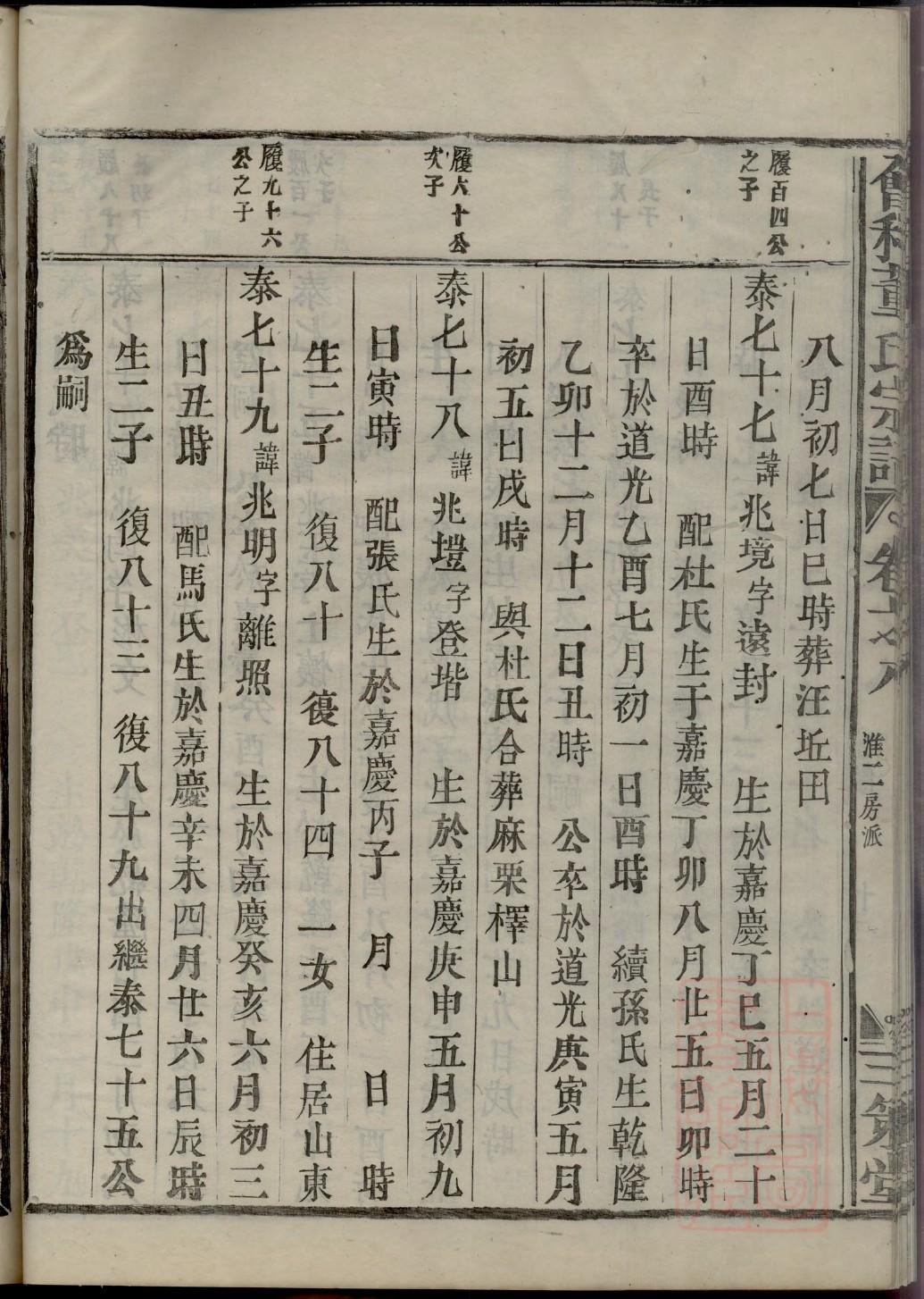 暴氏族谱十六字家训
