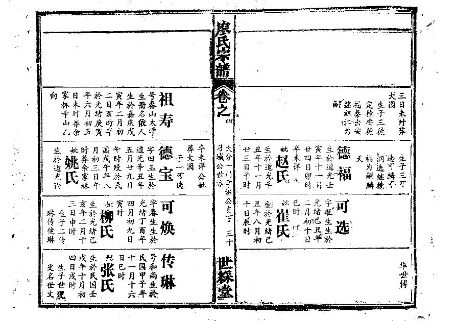 萧氏族谱吉林分支