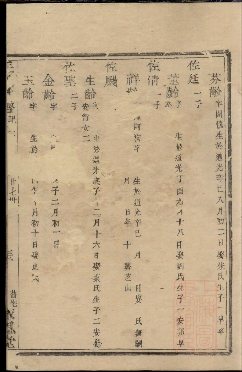 雷家族谱字辈
