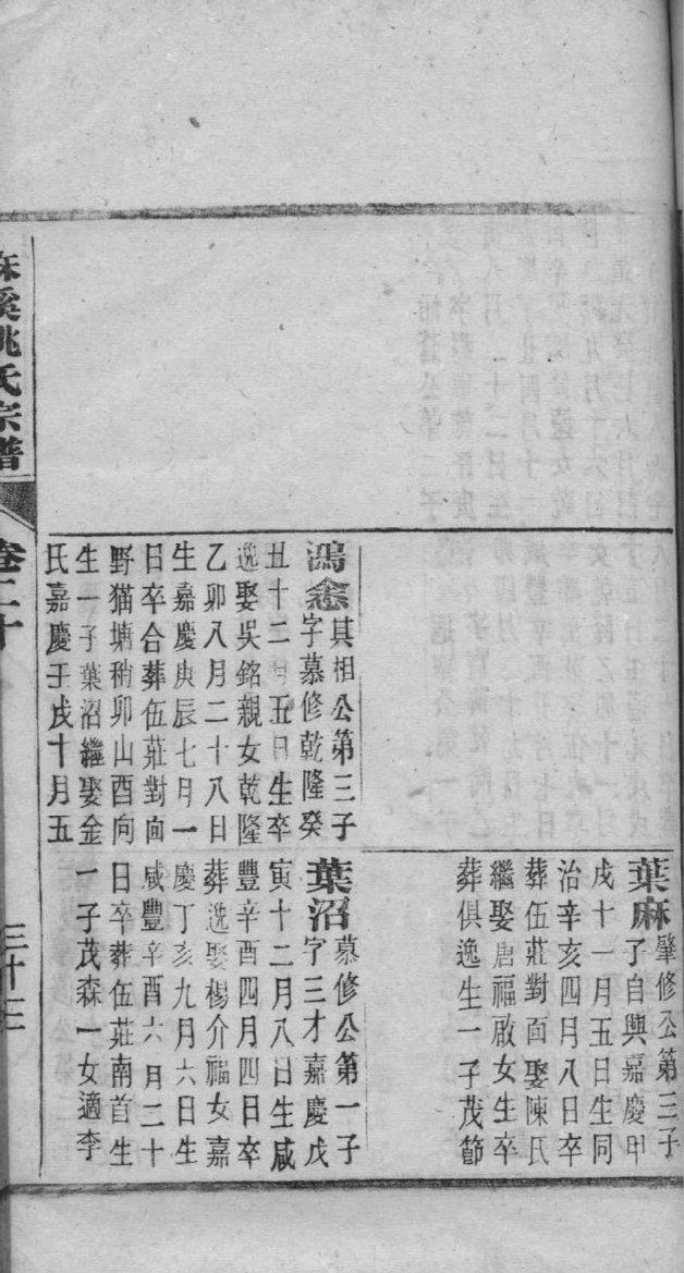 定姓排辈顺序