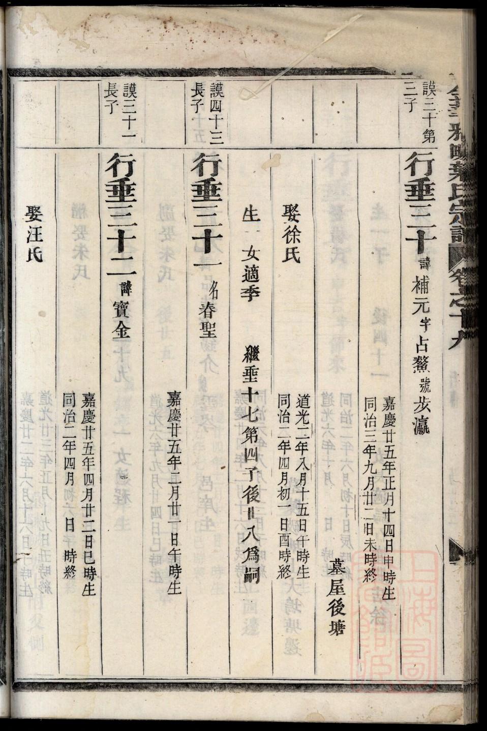 唐氏族谱十六字家训