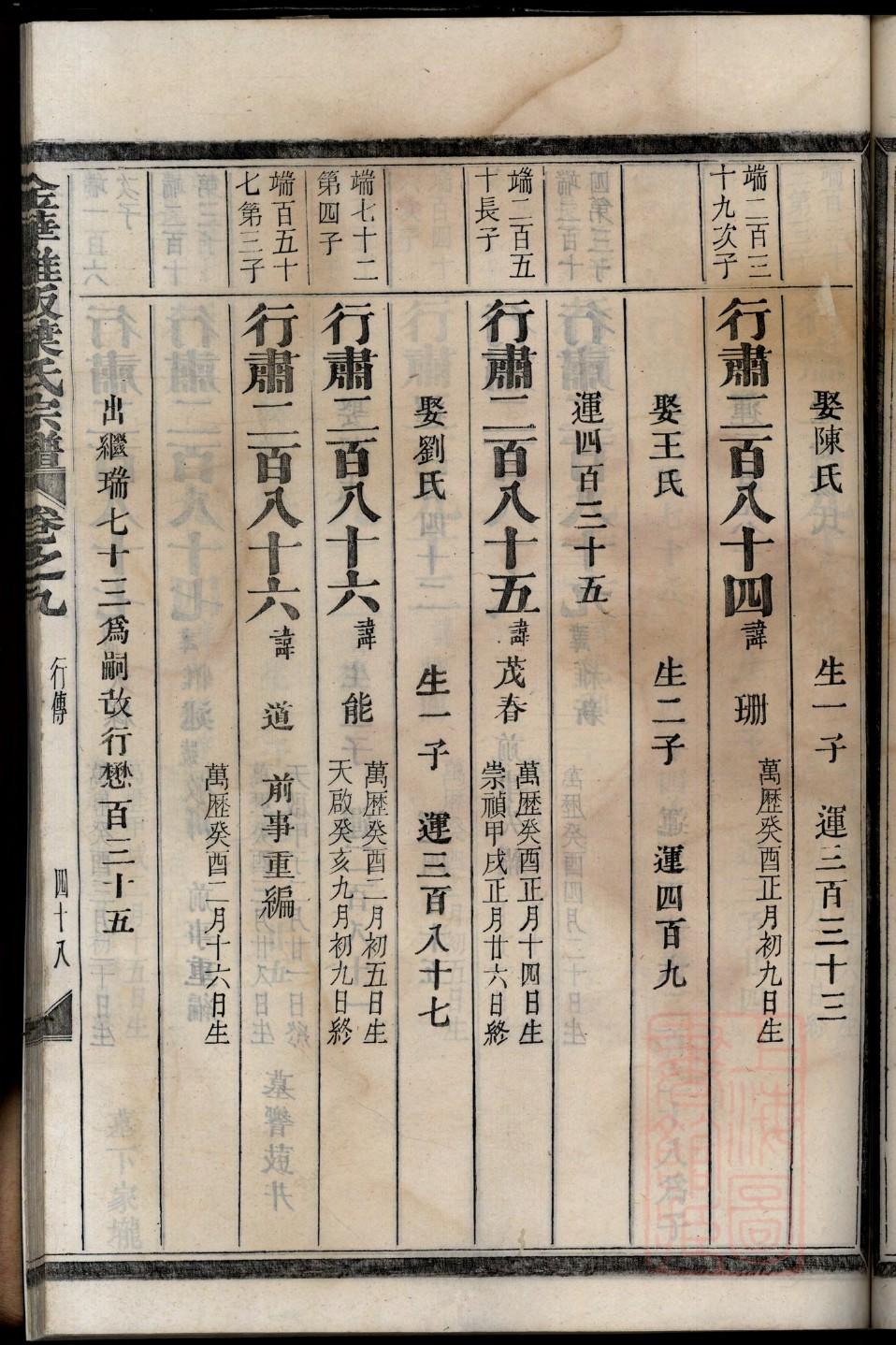 慕氏族谱十六字家训