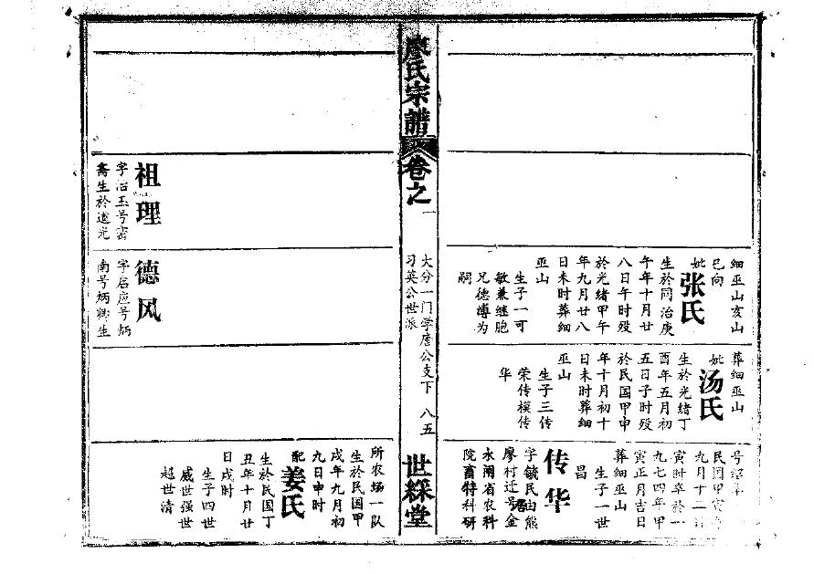 诸姓家谱辈分表