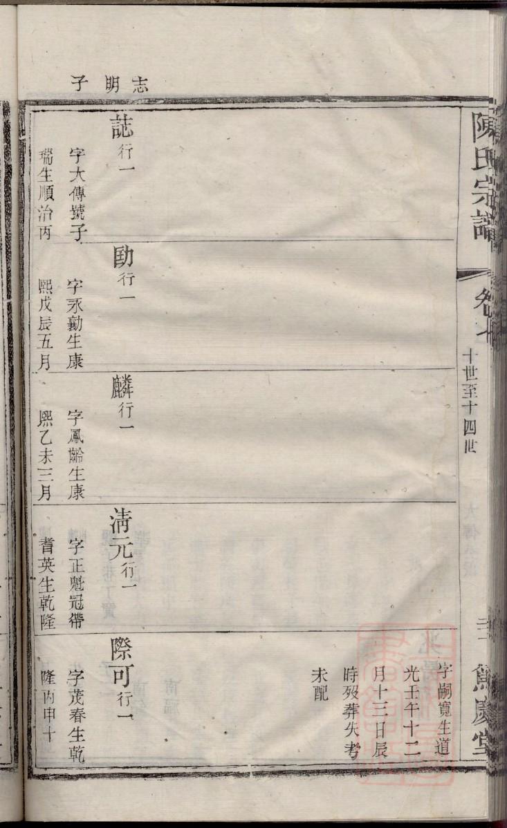 养姓家谱辈分表