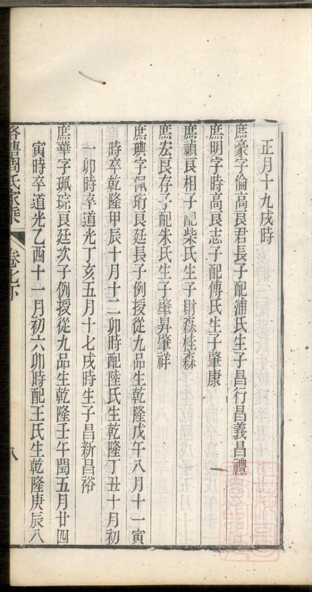 杜家族谱的辈分