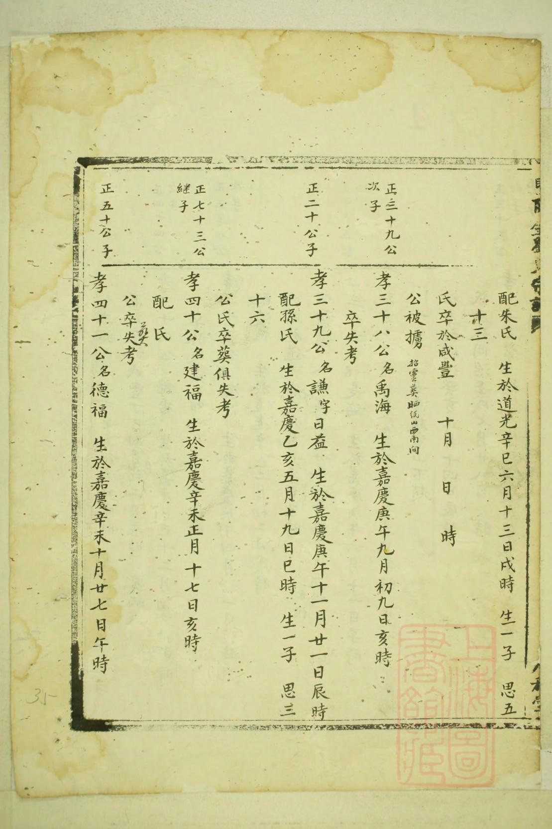 族谱个人简历范文