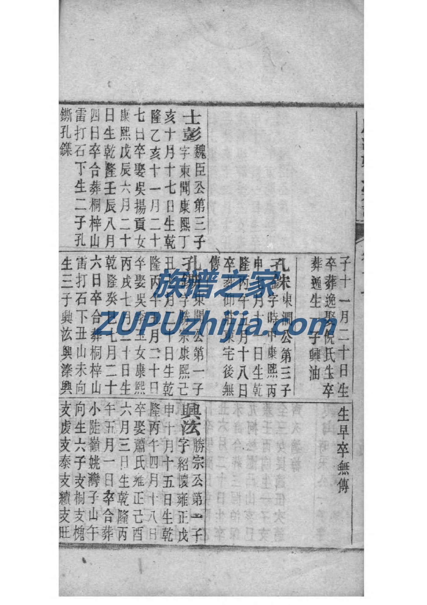 邬氏族谱字辈书