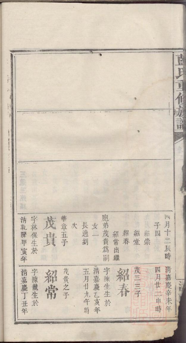 薛氏族谱山东分支