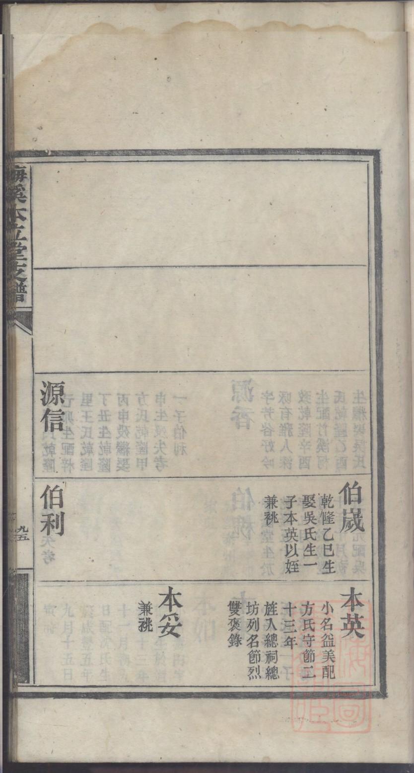 充氏族谱十六字家训