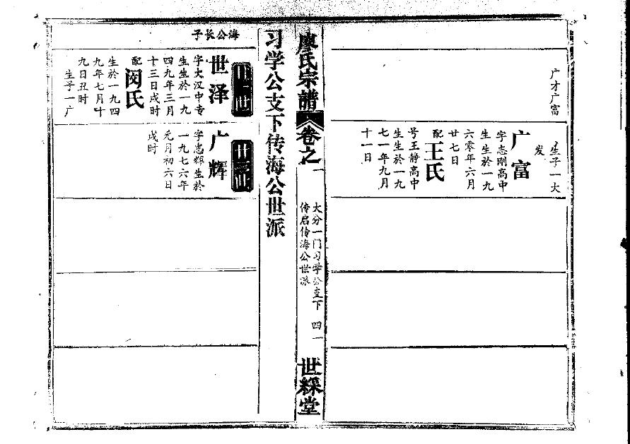 苏氏族谱江西分支
