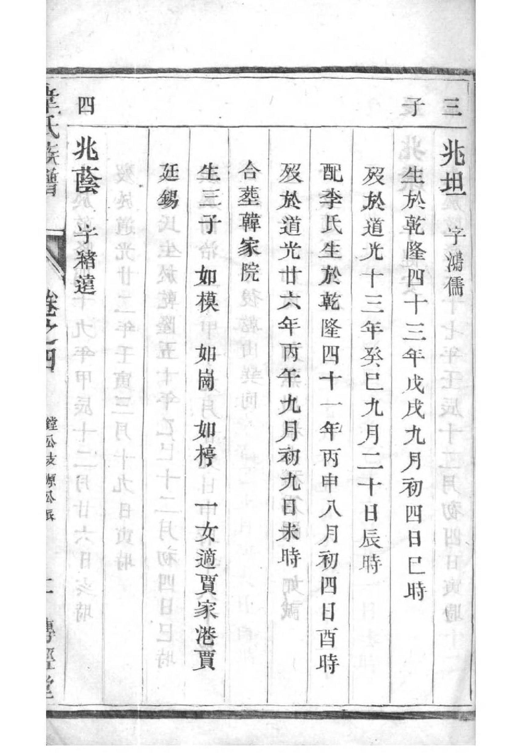晏氏族谱字辈书