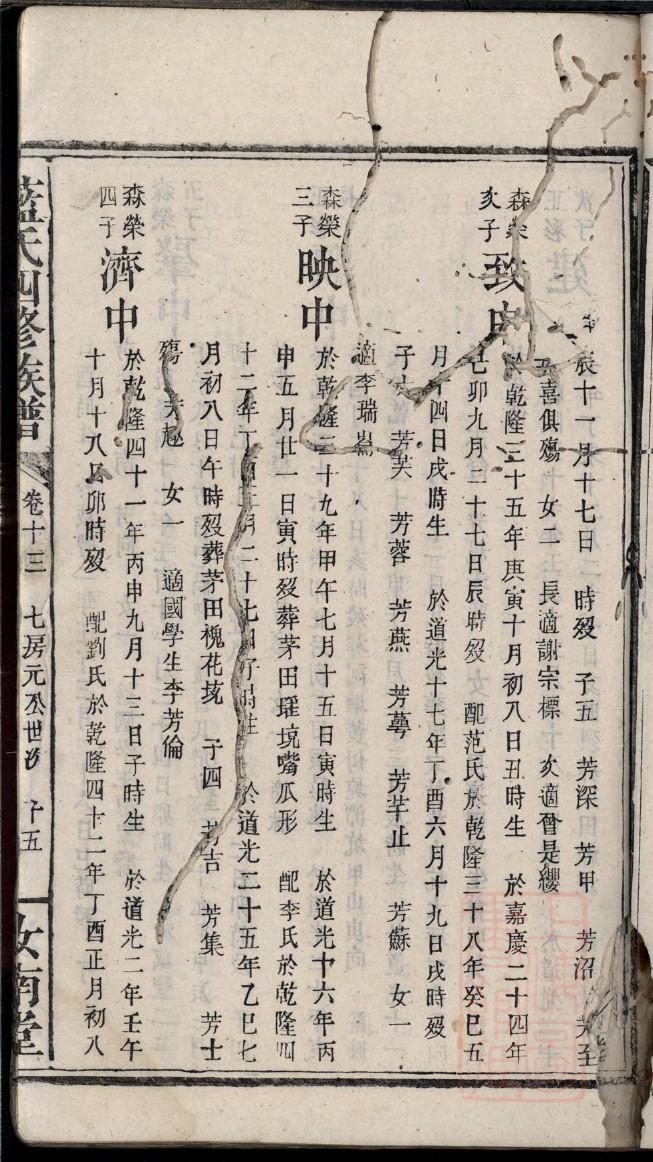 牧氏怎么查自己的字辈