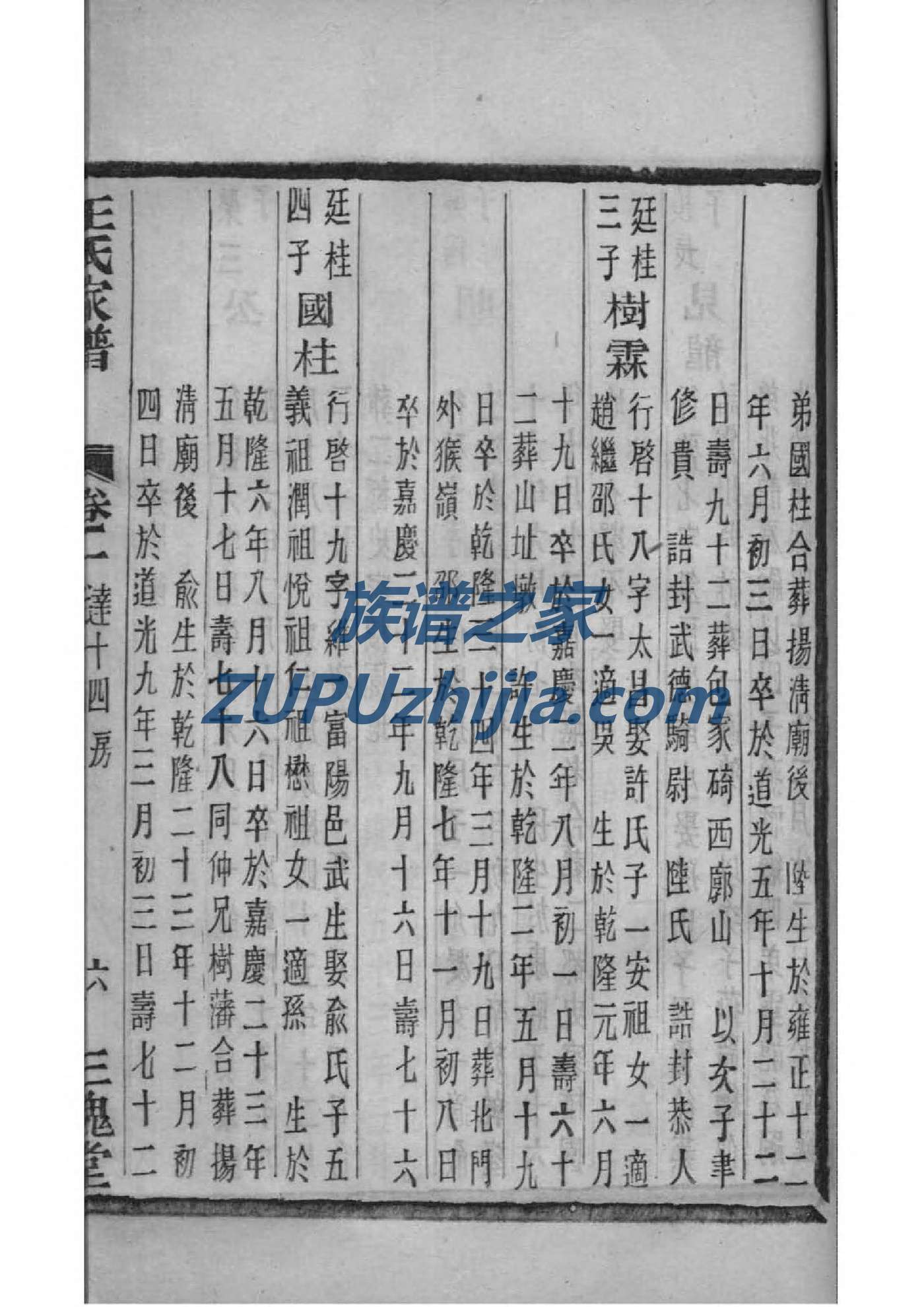 家谱族谱范本