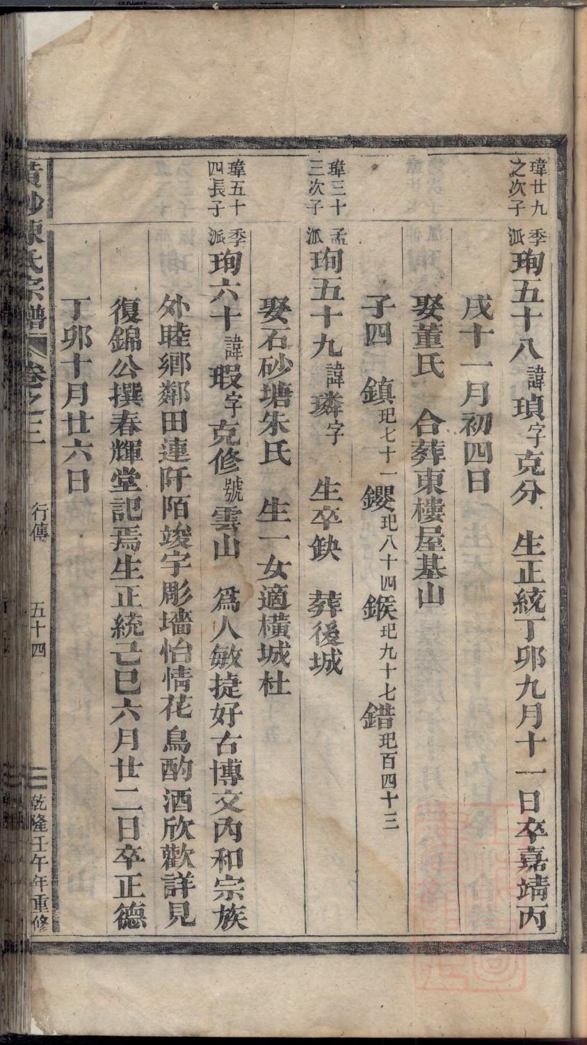 邹家族谱排辈