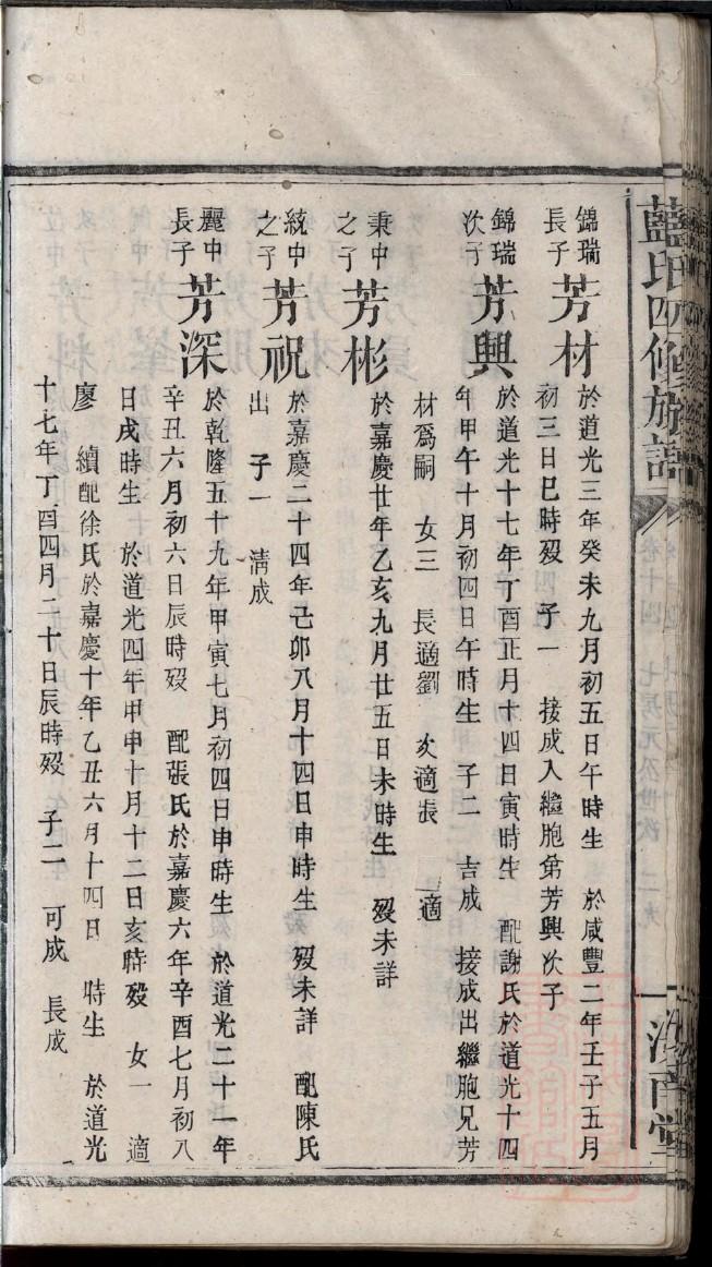 家谱字辈排法