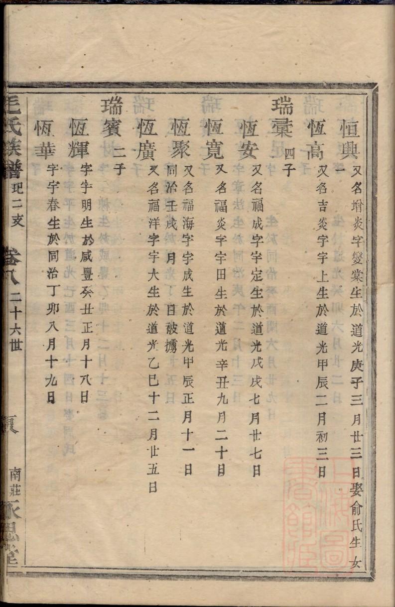 牢氏族谱字辈大全集