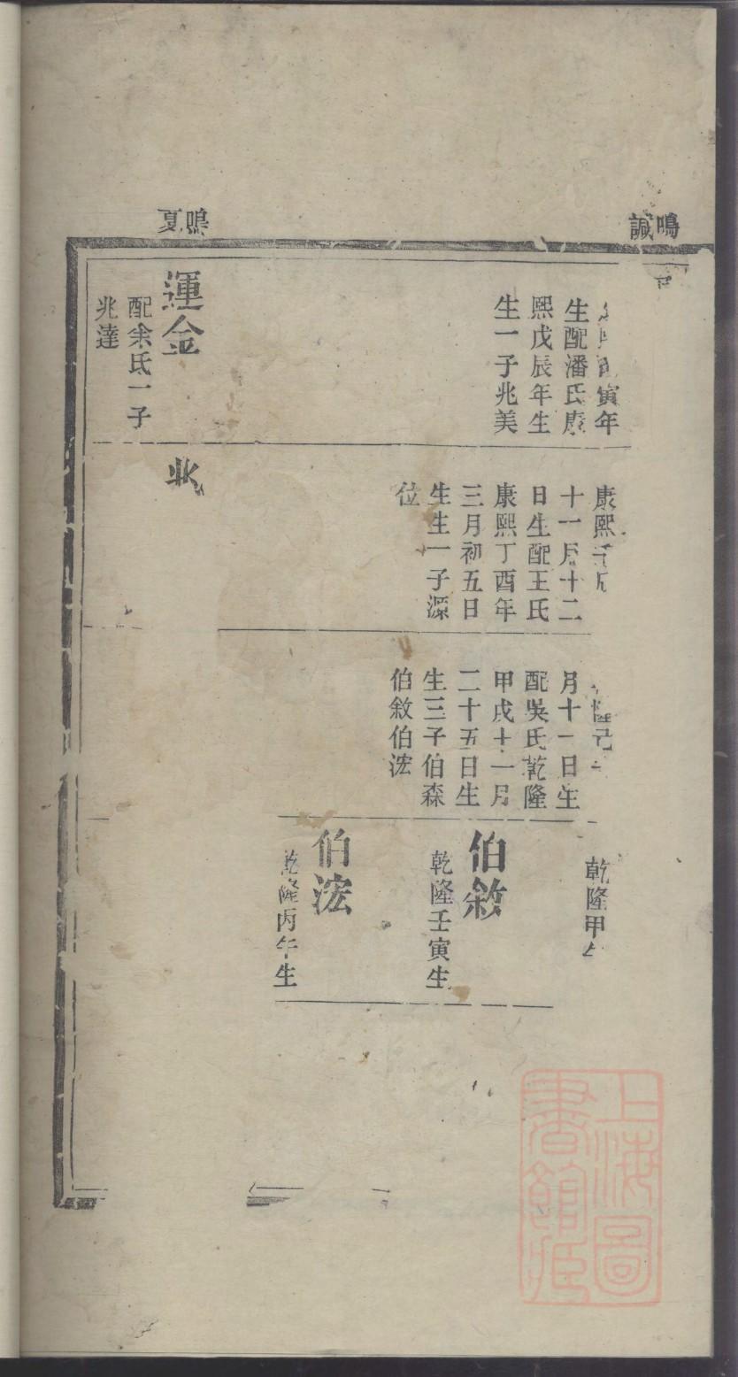 朴氏族谱十六字家训