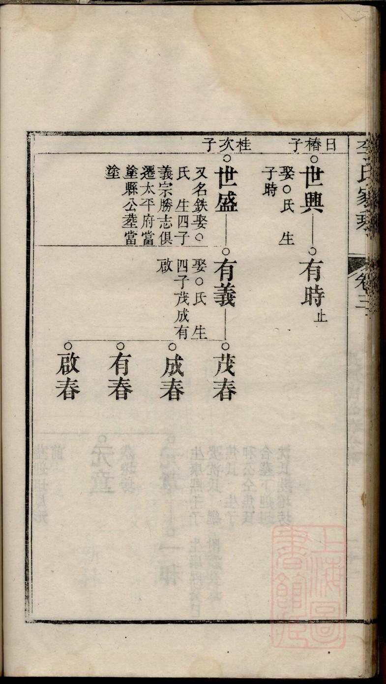 清代清漾毛氏族谱